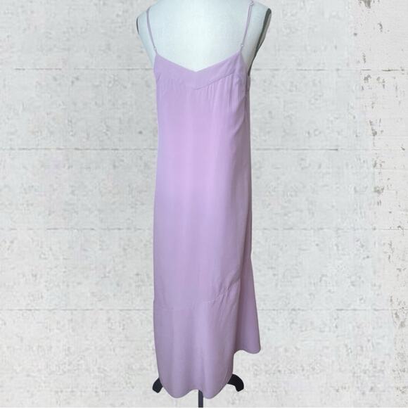 Equipment Jada Silk Slip Midi Dress Small Orchid Smoke Asymmetric Hem Fairycore - Picture 6 of 16